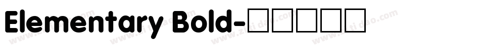 Elementary Bold字体转换